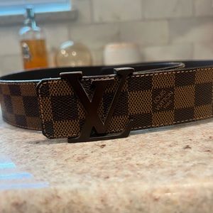 Louis Vuitton Brown Checkered Men’s Belt